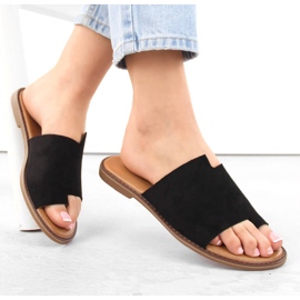 Női velúr flip-flop, fekete eVento 4586 1