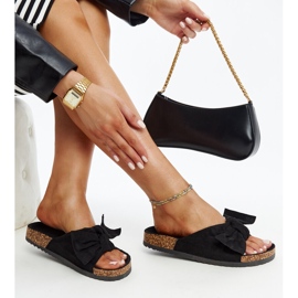 Fekete papucs Giova parafa talppal 1