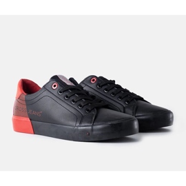 Fekete-piros férfi Cross Jeans tornacipő 1