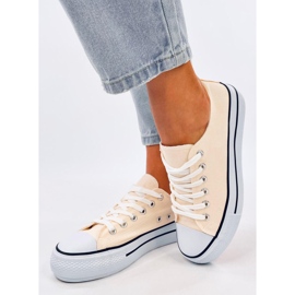 Fargis Beige klasszikus női tornacipő bézs 2