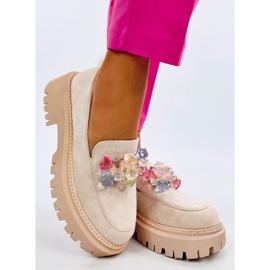 Stefani Beige platformos naplopók kövekkel bézs 1