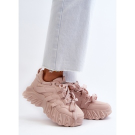 Női tornacipő vaskos talpon, rózsaszín Ellerai 2