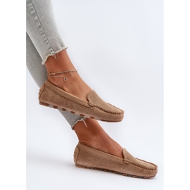 Női velúr mokaszin Sötét bézs Ranica 2
