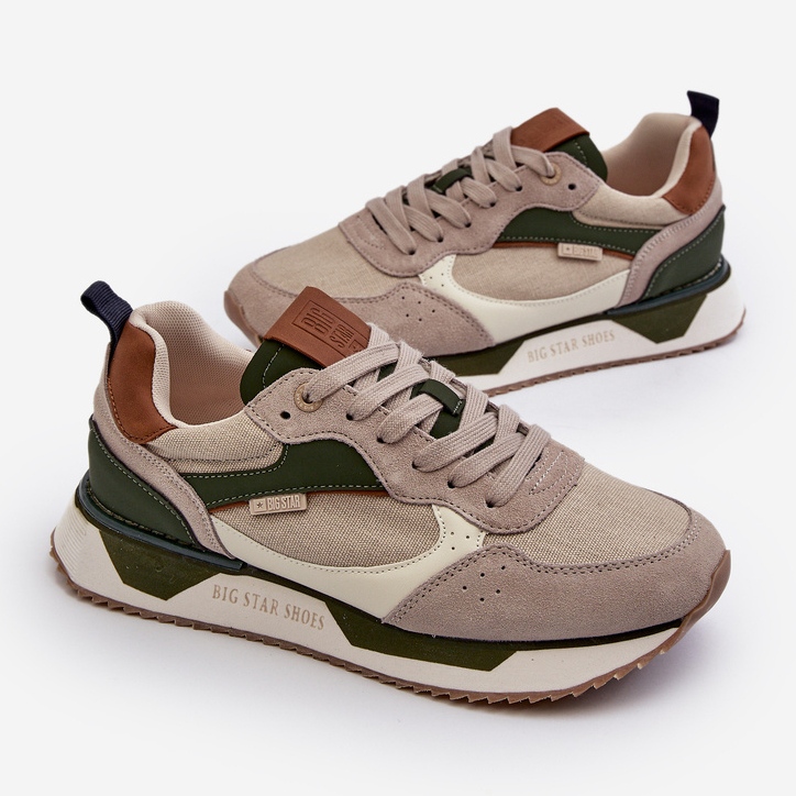 Férfi tornacipő Memory Foam System Big Star NN174349 Bézs 1