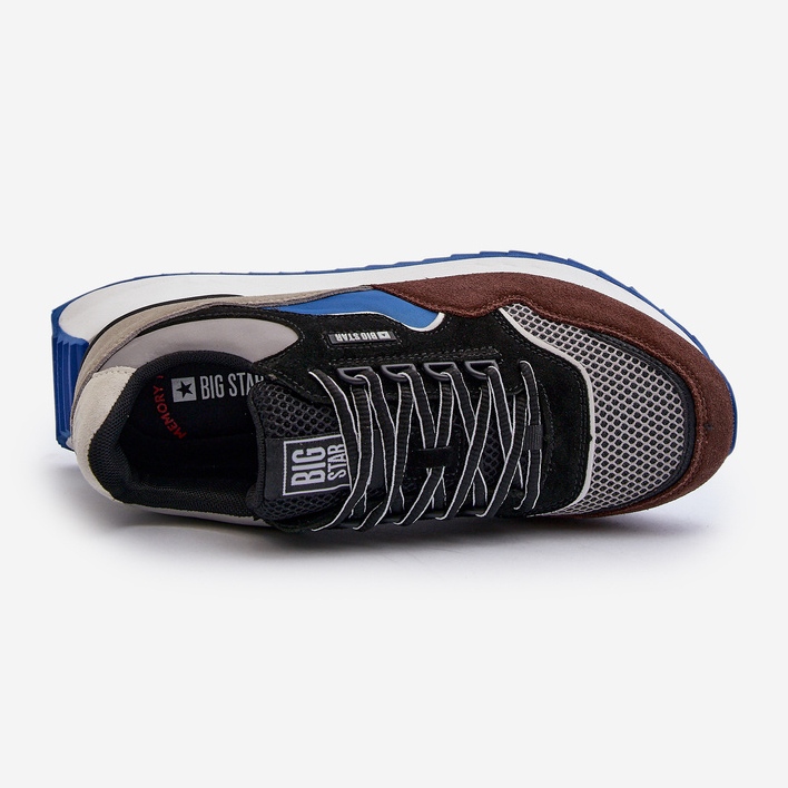 Férfi tornacipő Big Star NN174322 Memory Foam System barna-fekete 1