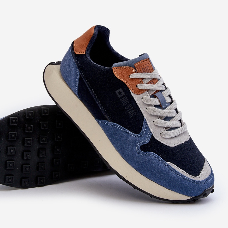 Férfi tornacipő Memory Foam System Big Star NN174356 sötétkék 2