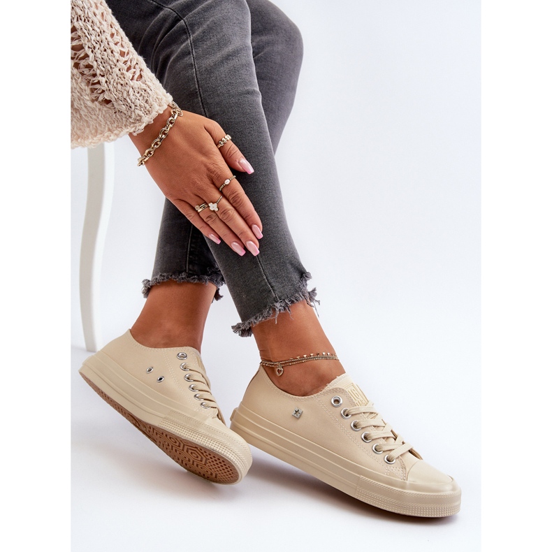 Klasszikus női tornacipő Big Star NN274286 bézs 1