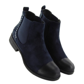 JAX3251 kék Jodhpur csizma szegecsekkel sötétkék 2