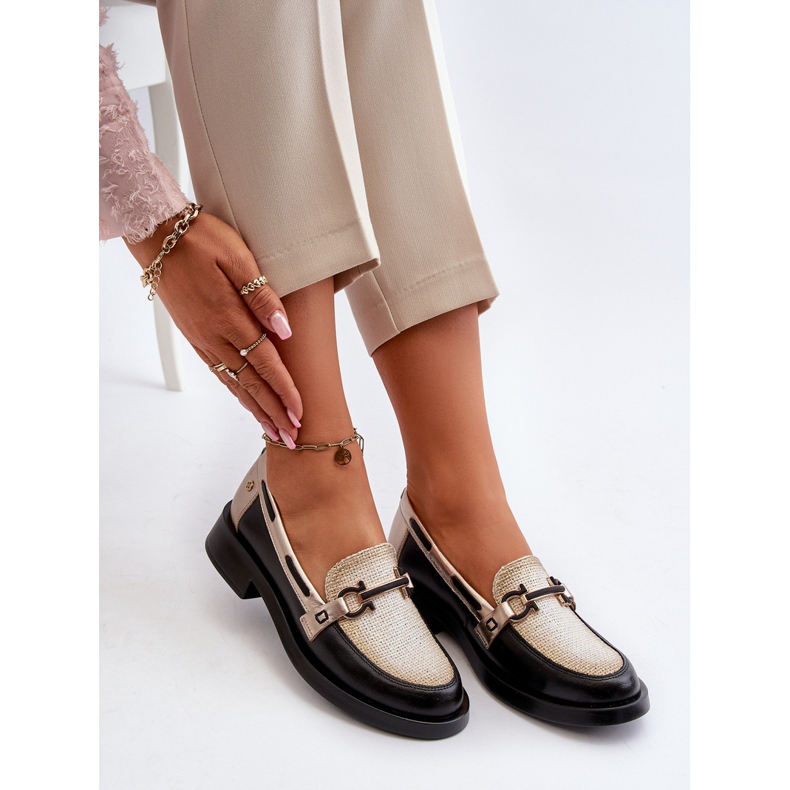 Bőr mokaszin női cipő Maciejka 06493-01 Fekete 1