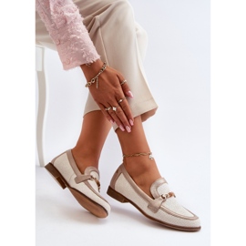 Bőr mokaszinok arany díszítéssel Maciejka 06442-25 Gold aranysárga 1