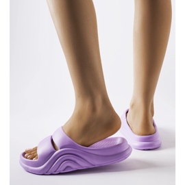 Geneve lila gumi flip-flop ibolya 2
