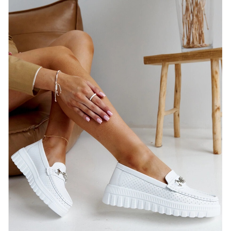 Női fehér bőrcipő 1