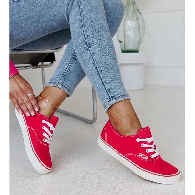 Sötét rózsaszín klasszikus Erla tornacipő 1