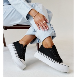 Fekete tornacipő vastag Bahira talppal 1