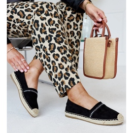 Fekete espadrillák Abia strasszokkal 1