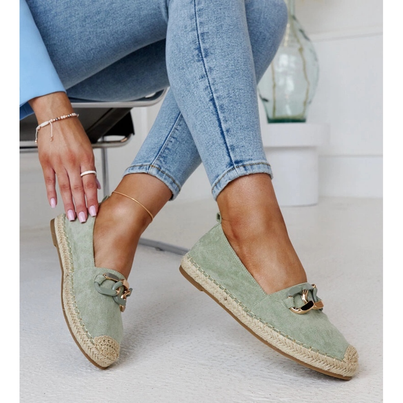 Zöld espadrillák lánccal a Radwantól 1 Zöld espadrillák lánccal a Radwantól 1