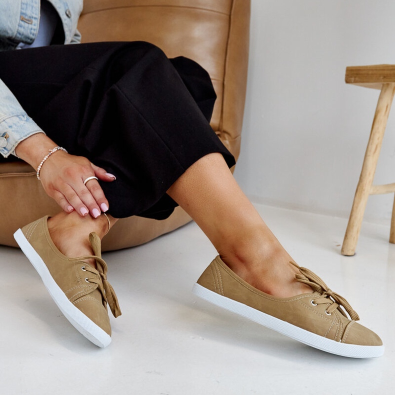 Barna bebújós cipők eco bőrből, Knudsen 1