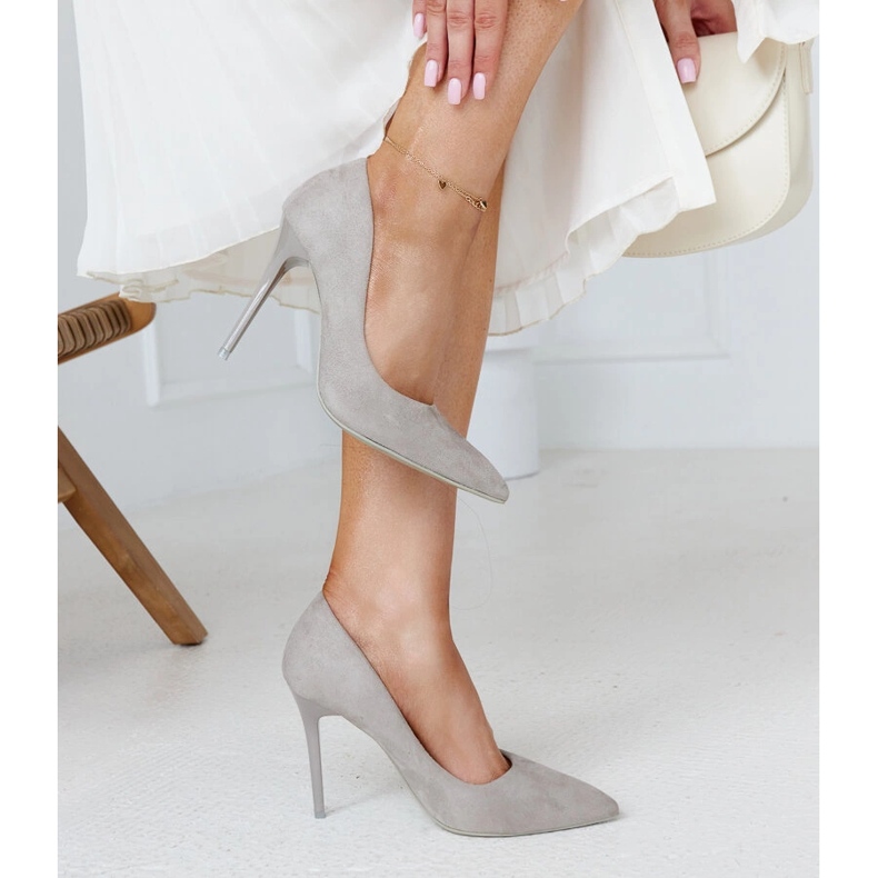 Szürke magassarkú, bőr betéttel Amedie 2 Szürke magassarkú, bőr betéttel Amedie 2