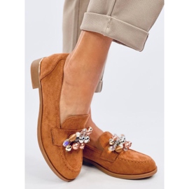 Anselme tevecipők kövekkel barna 2