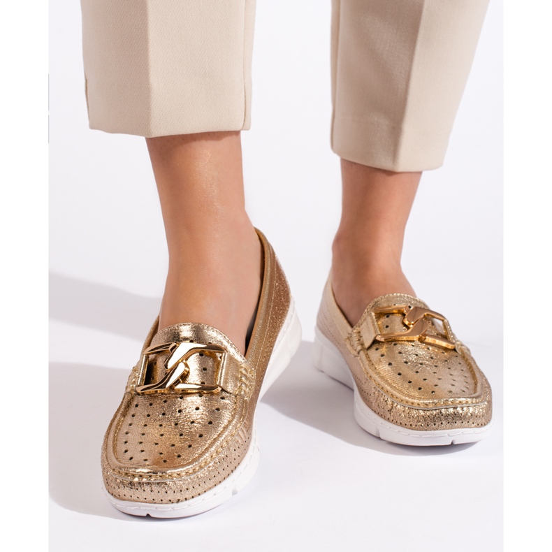 Goodin Női arany mokaszin csattal aranysárga 1 Goodin Női arany mokaszin csattal aranysárga 1