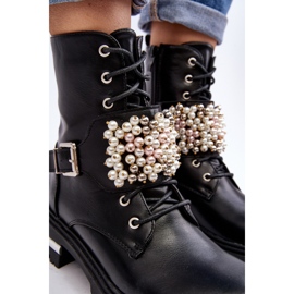 Szigetelt női munkás bokacsizma fekete Venizi díszítéssel 2