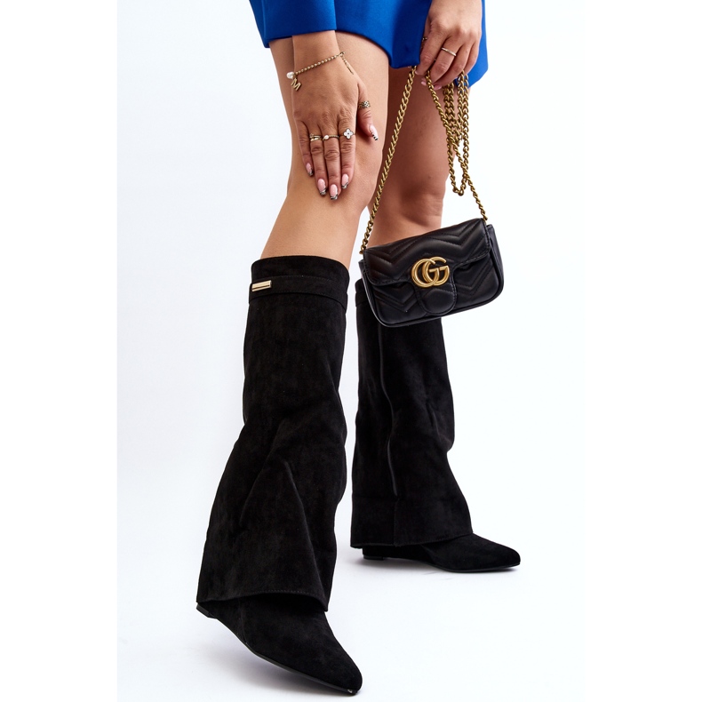 Fekete Pattia női rejtett csizma 2 Fekete Pattia női rejtett csizma 2