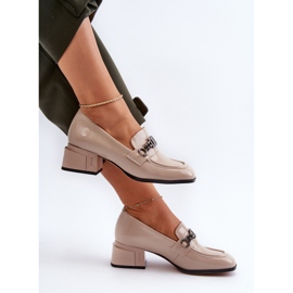 Lakkbőr szivattyúk bézs blokkon S.Barski MR38-960 1