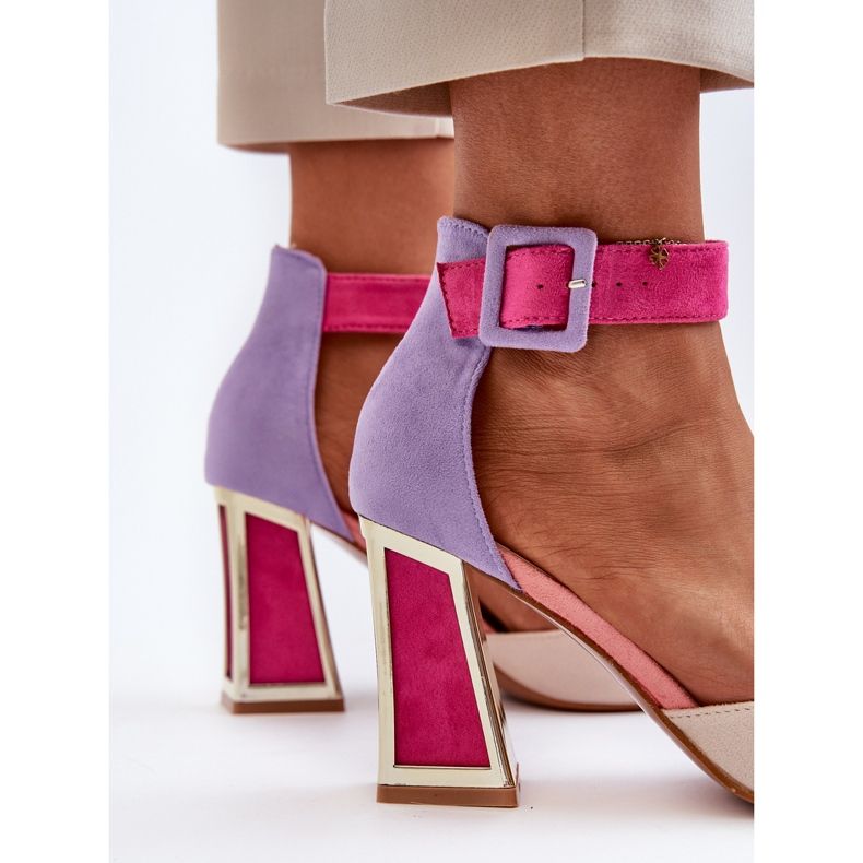 Velúr pumpák egy magas sarkú többszínű Lodho-n sokszínű 1