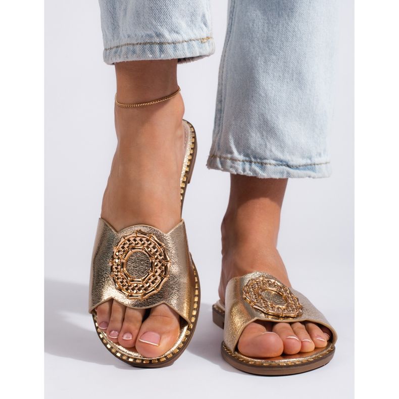 Goodin Női arany papucs aranysárga 1 Goodin Női arany papucs aranysárga 1