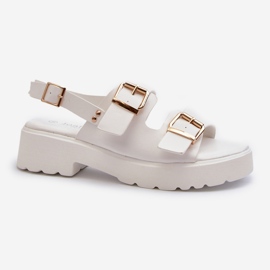 Női szandál csatokkal Eco Leather Fehér Konanttia 1