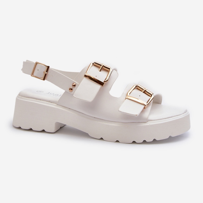 Női szandál csatokkal Eco Leather Fehér Konanttia 1