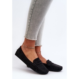 Női Eco Suede mokaszin fekete Adelmarie 2