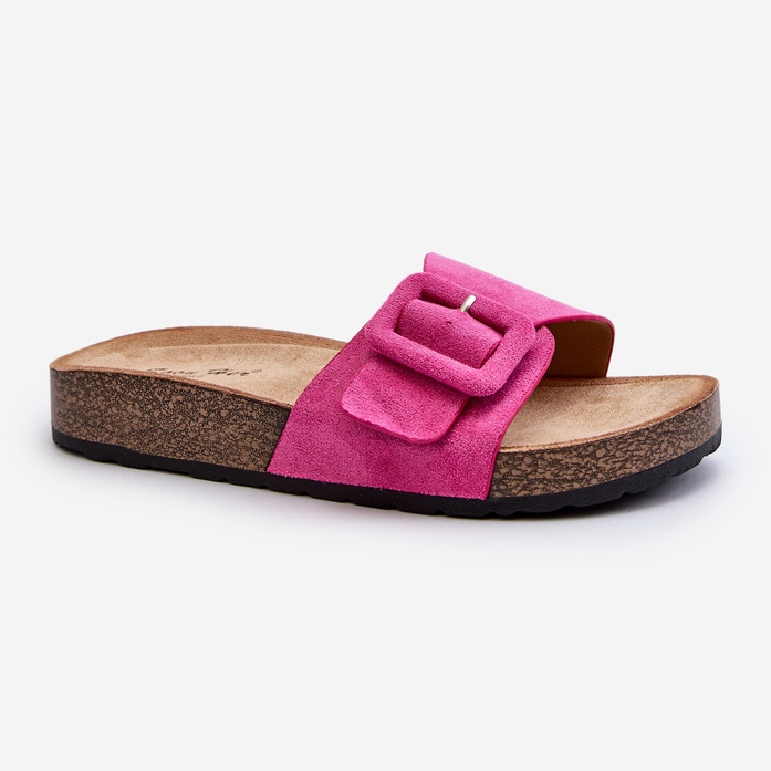 Női flip-flop csattal Eco Suede Fuchsia Laeltia rózsaszín 2