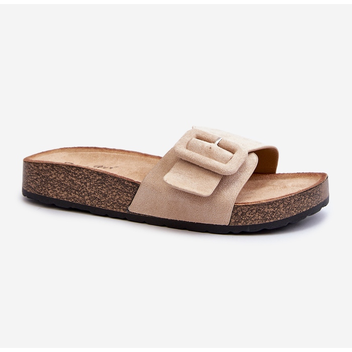 Női papucs csattal Eco Suede bézs Laeltia 2 Női papucs csattal Eco Suede bézs Laeltia 2