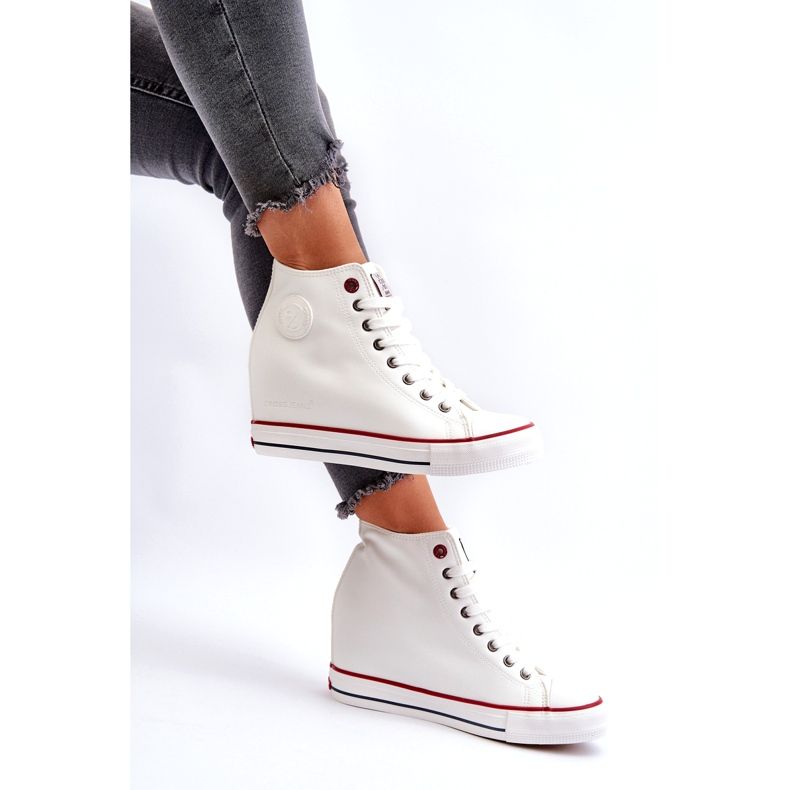 Női Wedge Sneakers Cross Jeans NN2R4004 fehér 4