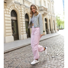 Fehér Gioya öko bőr tornacipő 2