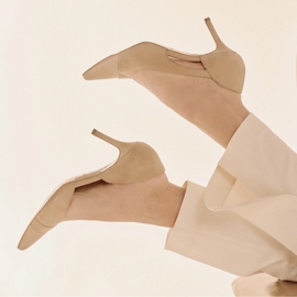 Marco Shoes Martini tűsarkú bézs 1