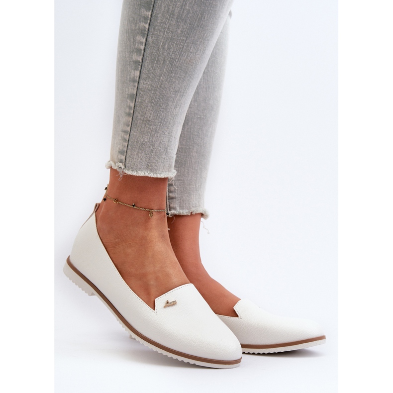 Női lapos mokaszin fehér Enzla 2