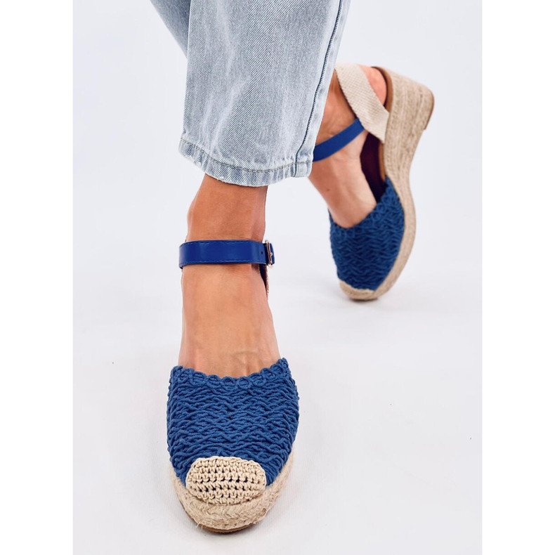 Morelli Blue espadrille ékszandál kék 1