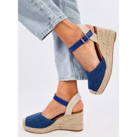Morelli Blue espadrille ékszandál kék 2