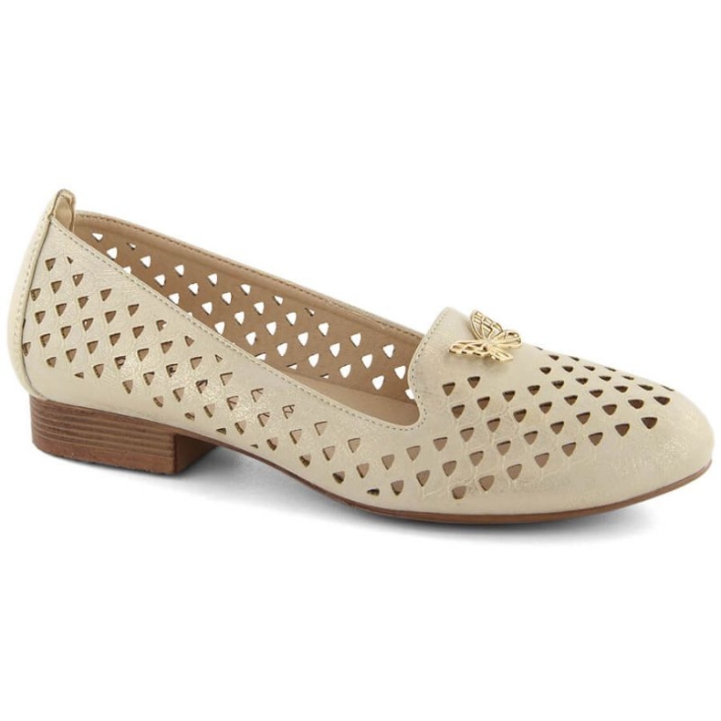 M.Daszyński W SAN35 arany áttört cipő aranysárga 1