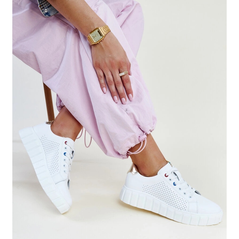 Zvonka fehér bőr tornacipő 1