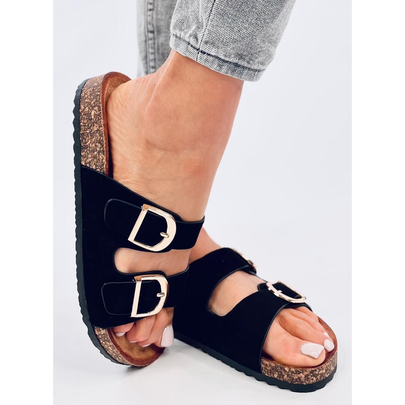 Byrd Black parafa papucs fekete 2