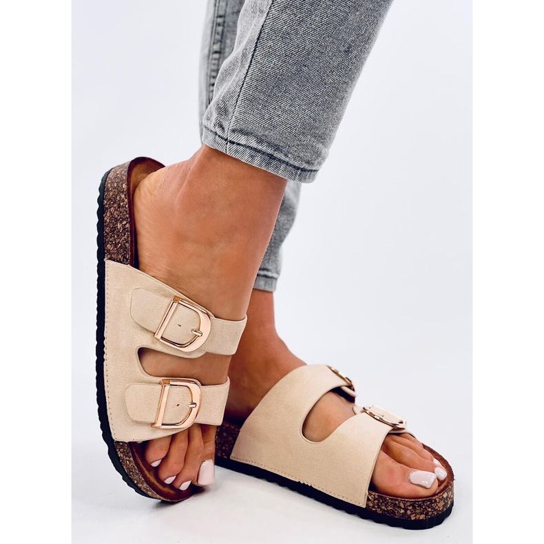 Scholki Byrd Beige parafa papucs bézs 2