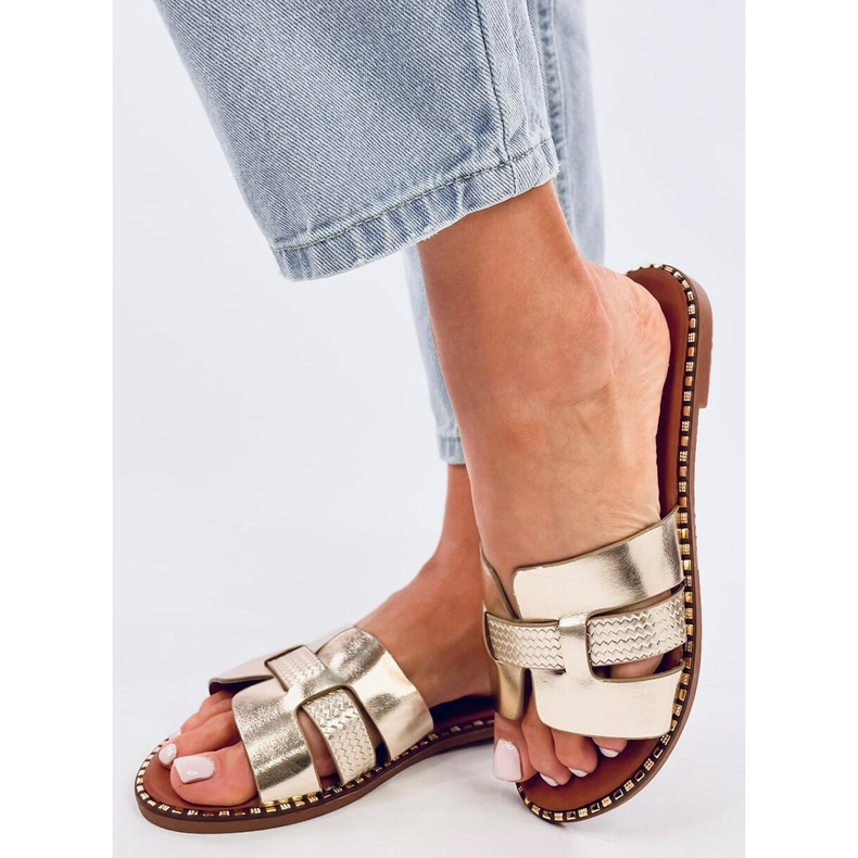 Elegáns Dalmasi Gold női papucs aranysárga 2 Elegáns Dalmasi Gold női papucs aranysárga 2