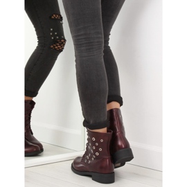 Boots workery licowe pe130p Wine Red piros 2