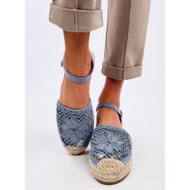 Premat Denim Blue áttört espadrill szandál kék 1