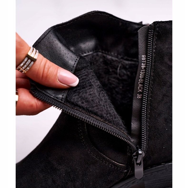 Evento Női cowboycsizma Lapos sarkú fekete Plemmi 4