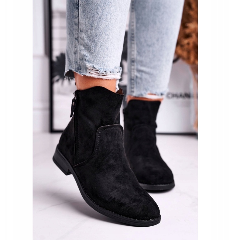 Evento Női cowboycsizma Lapos sarkú fekete Plemmi 1