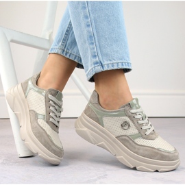 Bézs színű női bőr sportcipő Filippo DP6108/24 BE 1